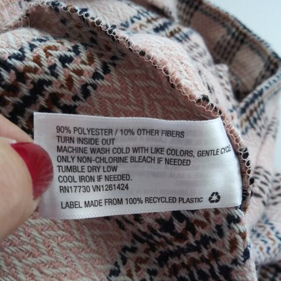 Wild Fable Pink Plaid Mini Skirt Clueless Academia Size L - Picture 7 of 8